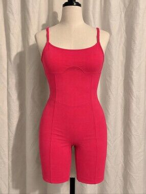 Fabletics Motion365+ Bodysuit Fabletics Short Jumpsuit Pink Biker Romper